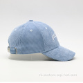 Borduurwerk Sky Blue Corduroy Baseball Cap